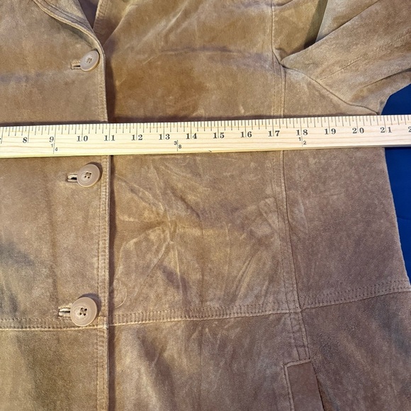 Nordstrom Bernardo Vintage 90’s Brown Suede Coat, Size L - Picture 8 of 11